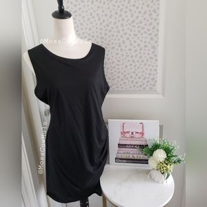 Black rouched side dress